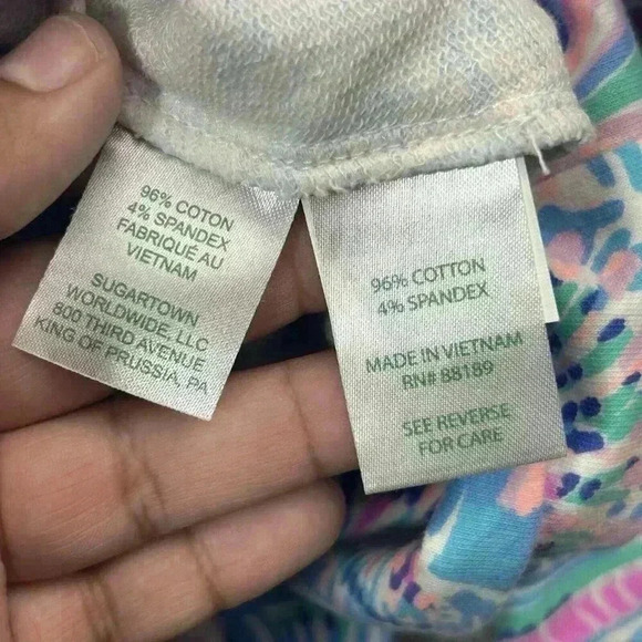 Lilly Pulitzer Jacket Womens XXS Leona Zip Up Happy As A Clam UPF 50+ Geometric - Picture 8 of 11